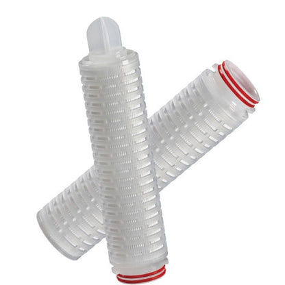 Cartouche filtrante plissée à double couche en nylon 66 (hydrophile) pour l'eau en bouteille, le vin et l'eau ultra pure (UPW) Filtration finale (polissage)