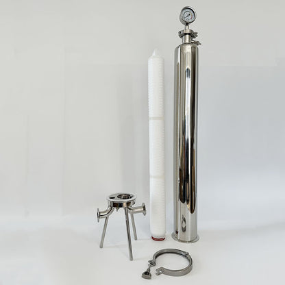Single Round Sanitary Liquid Filter Housing