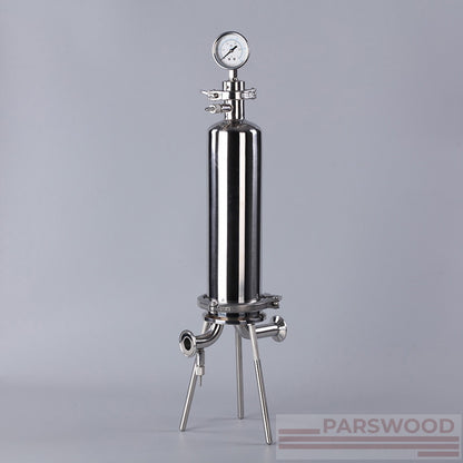 Single Round Sanitary Liquid Filter Housing